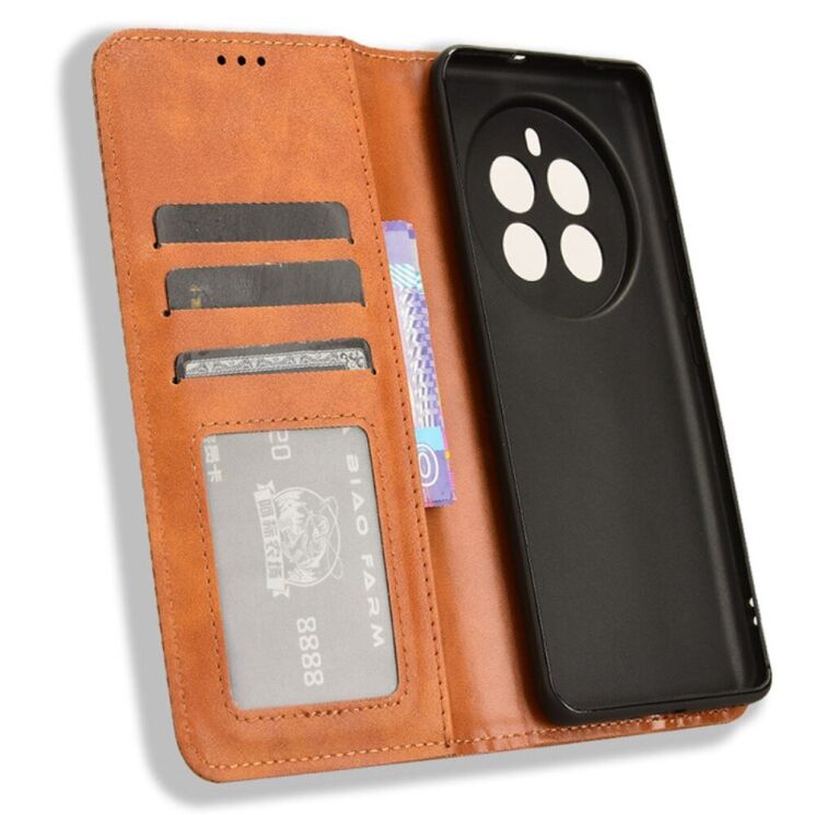 Чехол Deexe Retro Style для Realme 12 / 12 Plus - Brown: фото 4 из 7