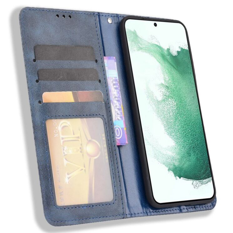 Чехол Deexe Retro Style для Samsung Galaxy S22 (S901) - Blue: фото 5 из 10