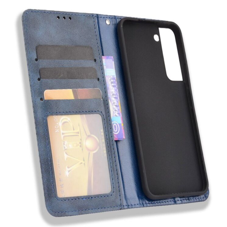 Чехол Deexe Retro Style для Samsung Galaxy S22 (S901) - Blue: фото 6 из 10