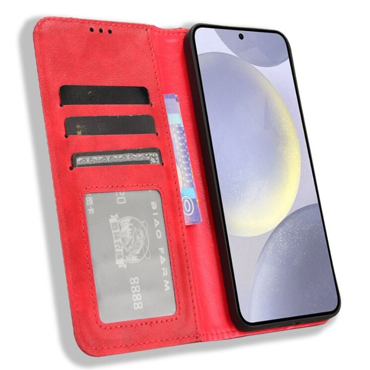 Чехол Deexe Retro Style для Samsung Galaxy S24 Plus - Red: фото 2 из 7