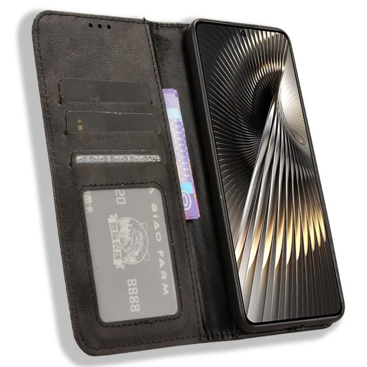 Чохол Deexe Retro Style для Xiaomi Poco F6 - Black: фото 2 з 7