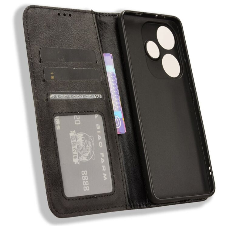 Чохол Deexe Retro Style для Xiaomi Poco F6 - Black: фото 4 з 7
