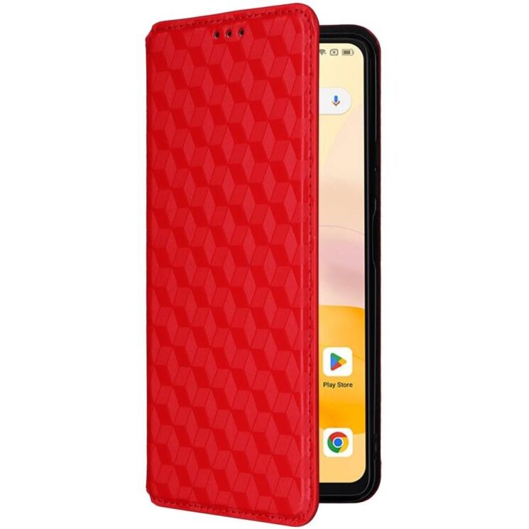 Чехол Deexe Rhombus Book для Blackview Shark 8 / Oscal Tiger 12 - Red: фото 5 из 6