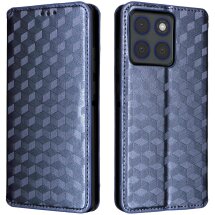 Чохол Deexe Rhombus Book для Motorola Edge 70 - Blue: фото 1 з 10