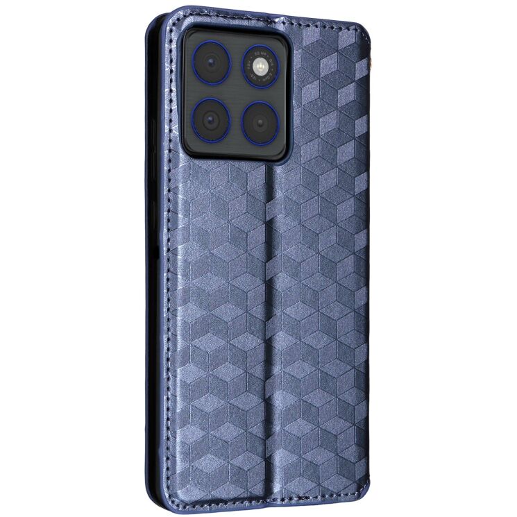 Чохол Deexe Rhombus Book для Motorola Edge 70 - Blue: фото 8 з 10