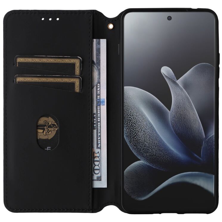 Чохол Deexe Rhombus Book для Motorola Edge 70 - Blue: фото 2 з 10