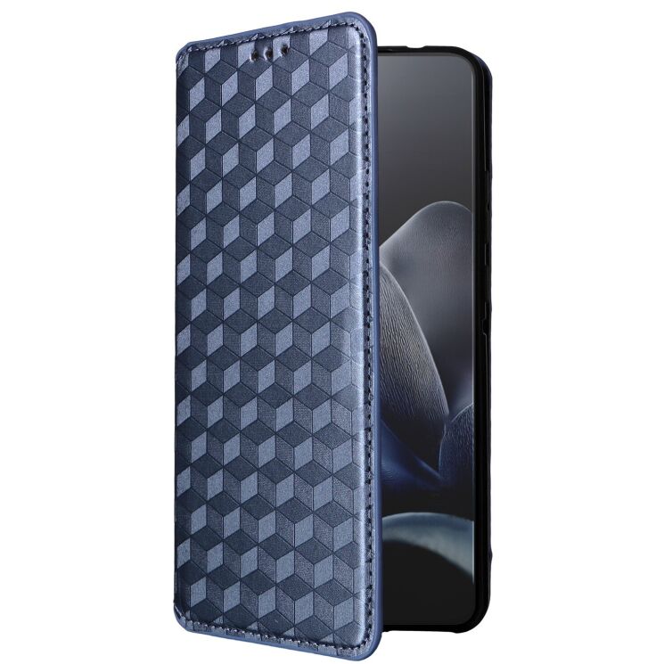 Чохол Deexe Rhombus Book для Motorola Edge 70 - Blue: фото 6 з 10