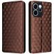 Чехол Deexe Rhombus Book для OPPO Reno 15 - Brown (405738Z). Фото 1 из 7