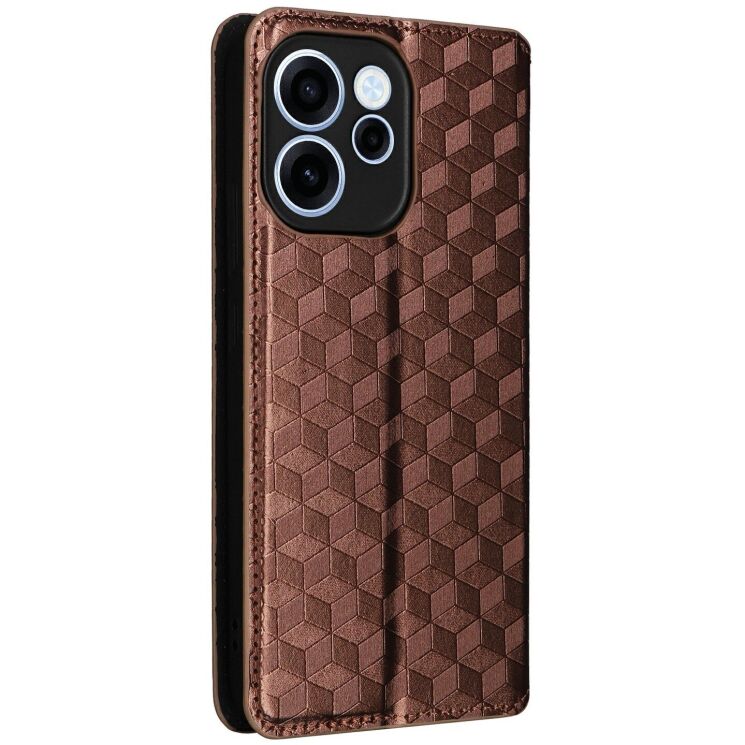 Чехол Deexe Rhombus Book для OPPO Reno 15 - Brown (405738Z) Чехол Deexe Rhombus Book для OPPO Reno 15 - Brown: фото 7 из 7