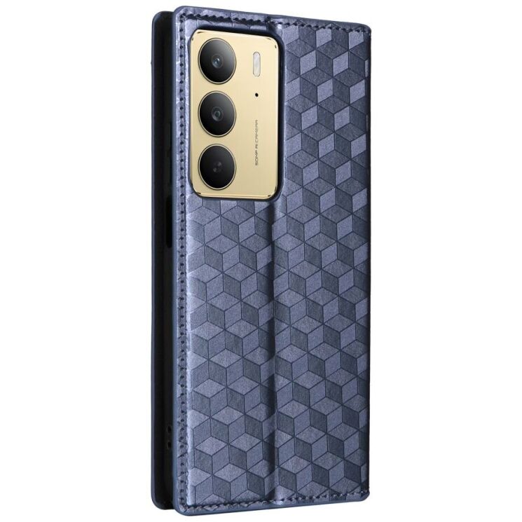 Чехол Deexe Rhombus Book для Realme C75 - Blue: фото 8 из 10