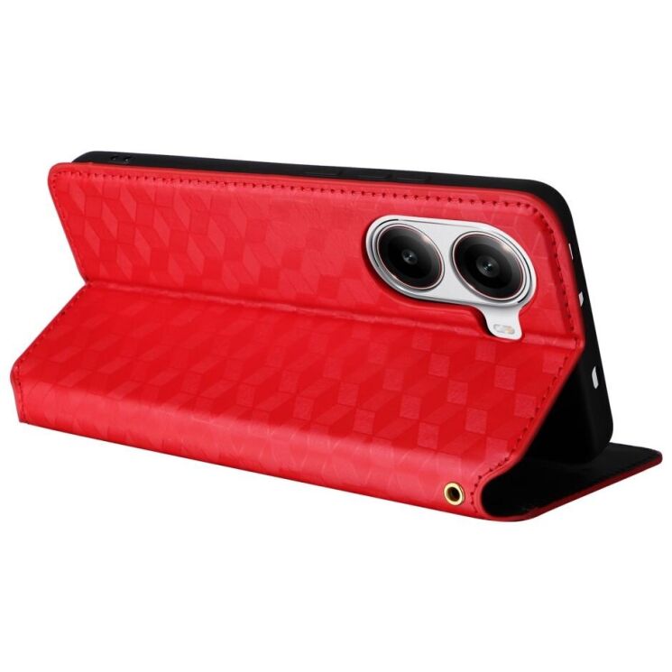 Чохол Deexe Rhombus Book для Xiaomi Poco X7 Pro - Red: фото 4 з 6