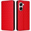 Чохол Deexe Rhombus Book для Xiaomi Poco X7 Pro - Red (371727R)