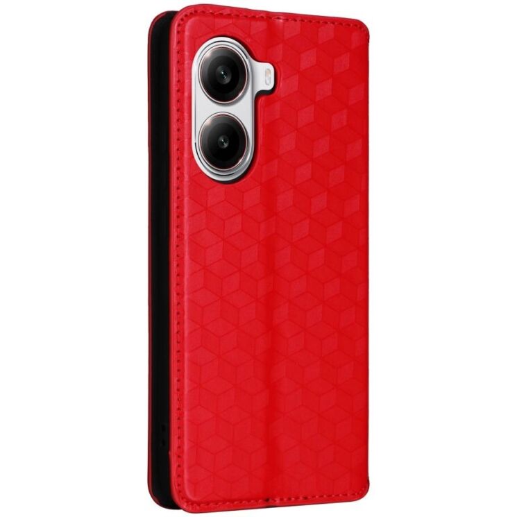 Чохол Deexe Rhombus Book для Xiaomi Poco X7 Pro - Red: фото 6 з 6