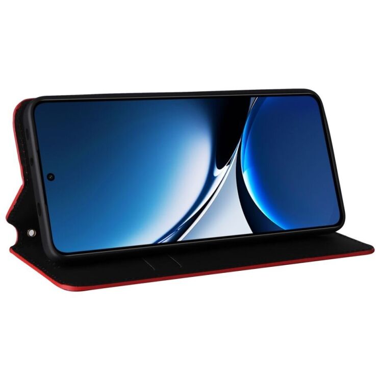 Чохол Deexe Rhombus Book для Xiaomi Poco X7 Pro - Red: фото 3 з 6