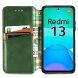 Чехол Deexe Rhombus Book для Xiaomi Redmi 13 - Green (358902G). Фото 2 из 9