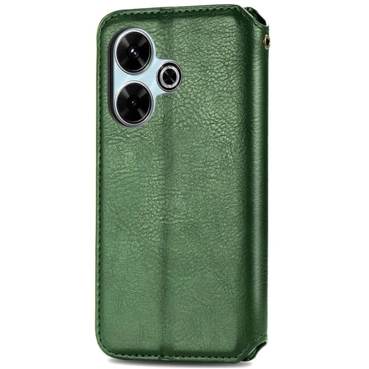 Чехол Deexe Rhombus Book для Xiaomi Redmi 13 - Green: фото 5 из 9