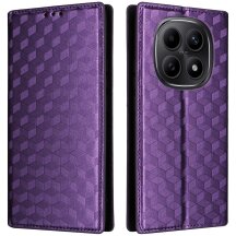 Чехол Deexe Rhombus Book для Xiaomi Redmi Note 15 (4G/5G) / Poco M8 - Purple: фото 1 из 8