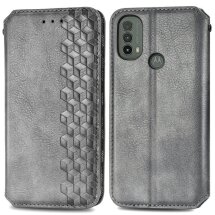 Чохол Deexe Rhombus Wallet для Motorola Moto E40 - Grey: фото 1 з 13