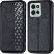 Чехол Deexe Rhombus Wallet для Motorola Moto G75 - Black (367822B)