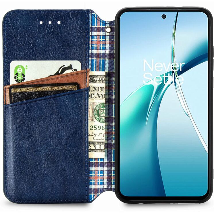 Чехол Deexe Rhombus Wallet для OPPO Reno 15 F/FS - Blue: фото 2 из 9