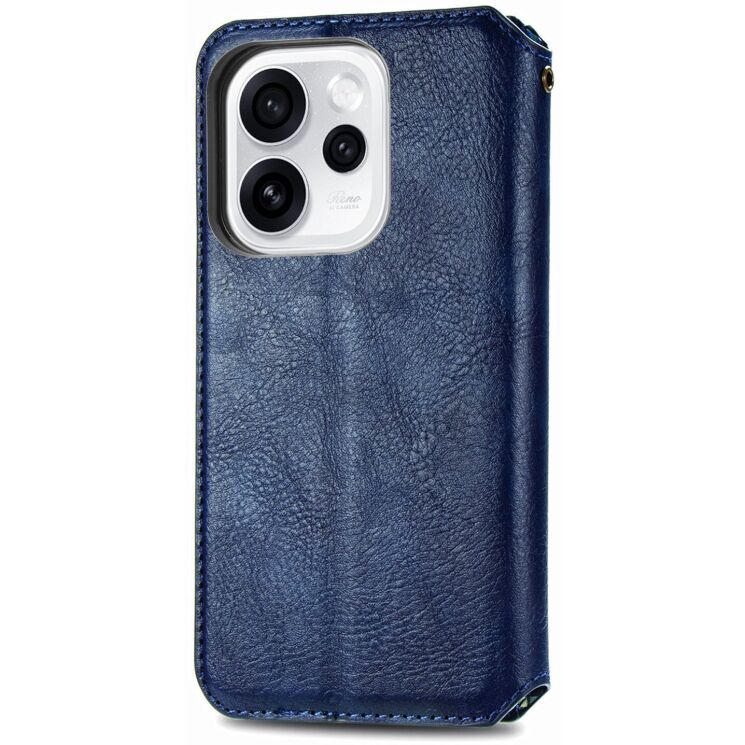 Чехол Deexe Rhombus Wallet для OPPO Reno 15 F/FS - Blue: фото 5 из 9