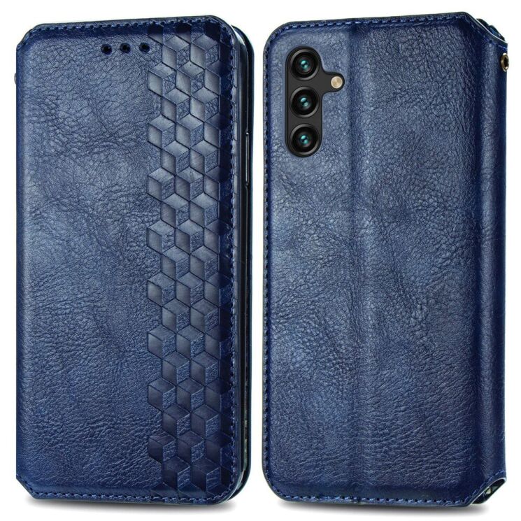 Чехол Deexe Rhombus Wallet для Samsung Galaxy A13 5G (A136) / A04s (A047) - Blue: фото 1 из 18