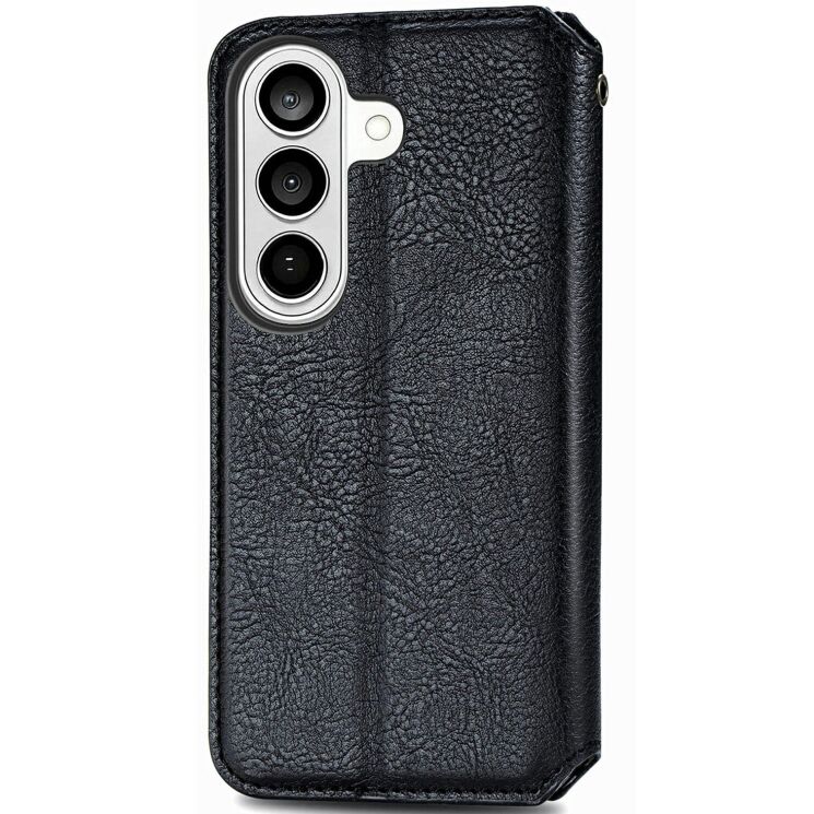 Чехол Deexe Rhombus Wallet для Samsung Galaxy S26 Plus - Black: фото 5 из 6