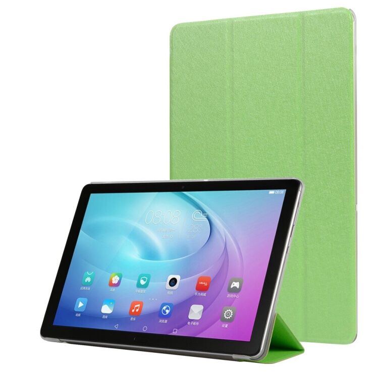 Чехол Deexe Silk Texture для Huawei MatePad T10 / T10s - Green: фото 1 из 7