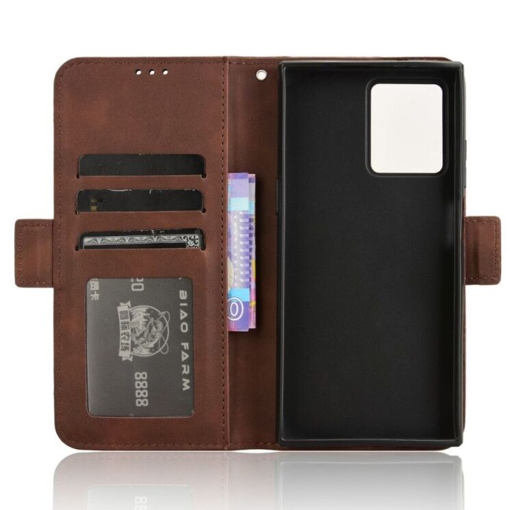 Чехол Deexe Wallet Stand для HMD Skyline - Brown: фото 5 из 8