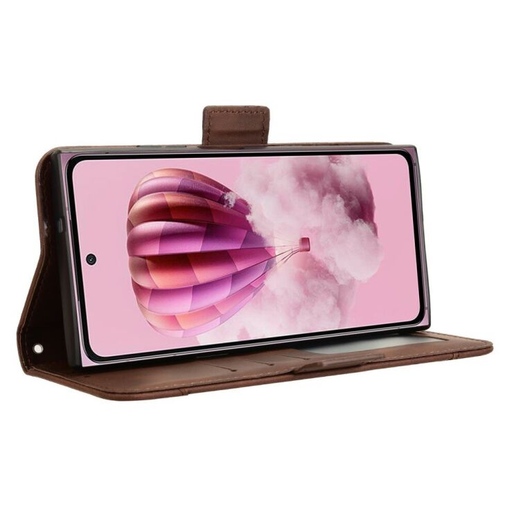 Чехол Deexe Wallet Stand для HMD Skyline - Brown: фото 4 из 8
