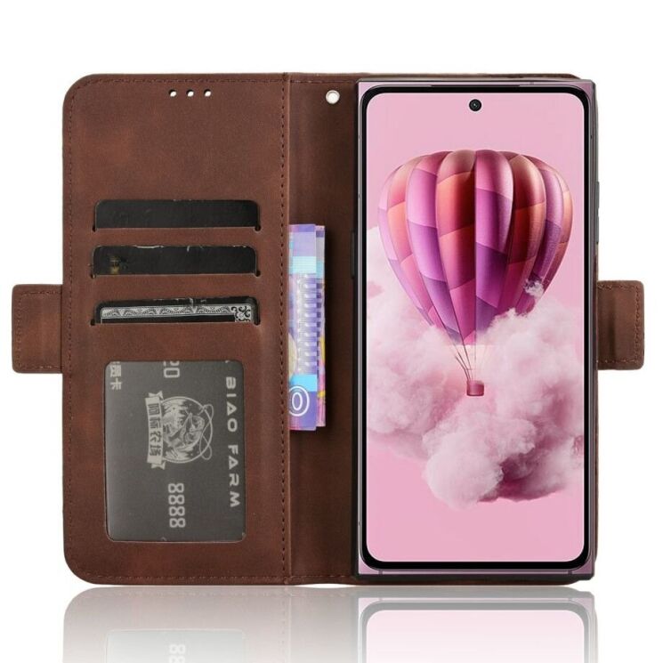 Чехол Deexe Wallet Stand для HMD Skyline - Brown: фото 3 из 8