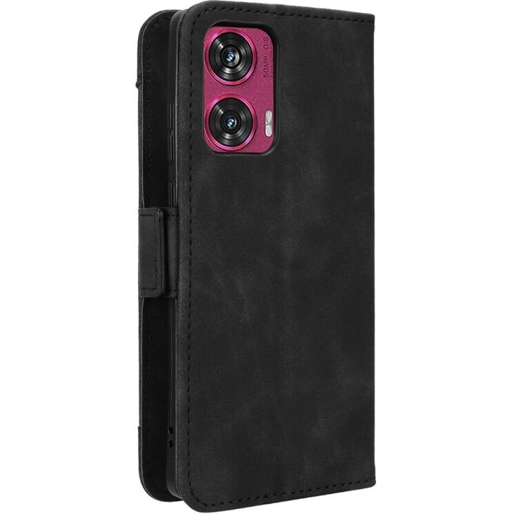 Чехол Deexe Wallet Stand для Motorola Edge 50 Fusion - Black: фото 7 из 7