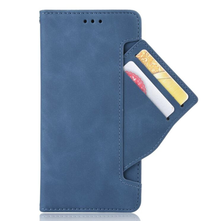 Чохол-книжка з кишеньками Deexe Wallet Stand для Motorola Moto G200 - Blue: фото 2 з 7
