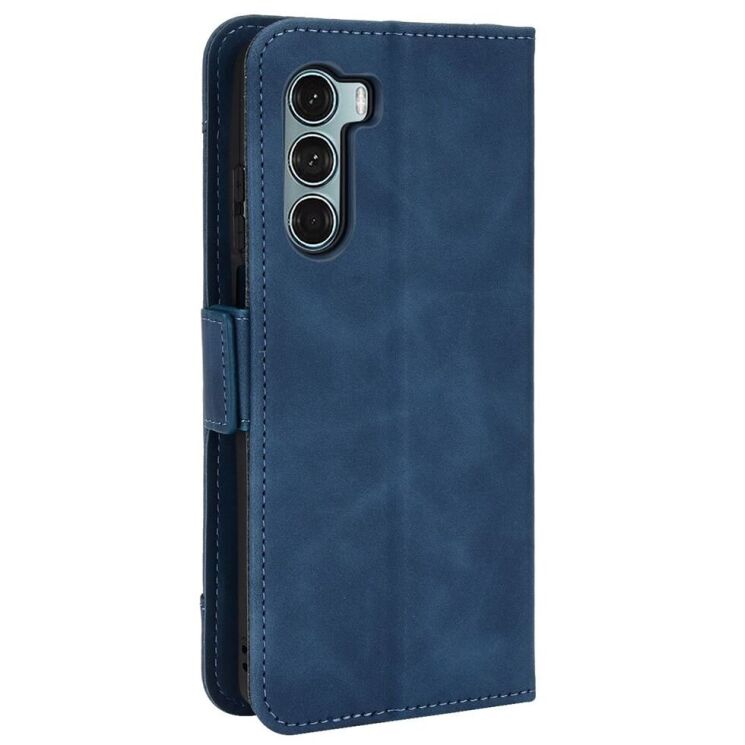 Чохол-книжка з кишеньками Deexe Wallet Stand для Motorola Moto G200 - Blue: фото 3 з 7