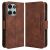 Чехол Deexe Wallet Stand для Motorola Moto G75 - Brown: фото 1 из 8