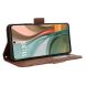 Чехол Deexe Wallet Stand для Motorola Moto G75 - Brown (367834Z). Фото 4 из 8