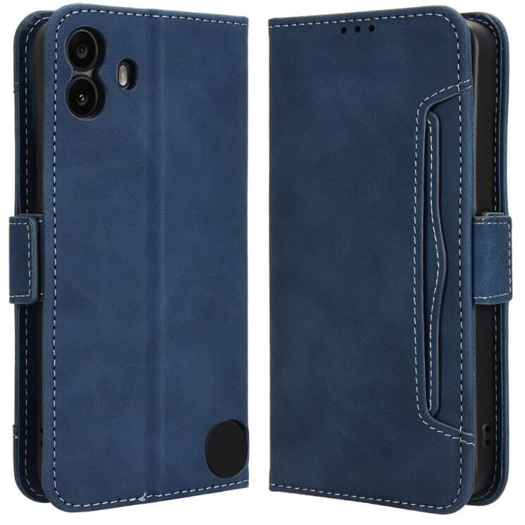 Чехол Deexe Wallet Stand для Nothing CMF Phone 1 - Blue: фото 1 из 7