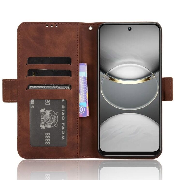 Чехол Deexe Wallet Stand для TECNO Spark 30C - Brown: фото 3 из 7