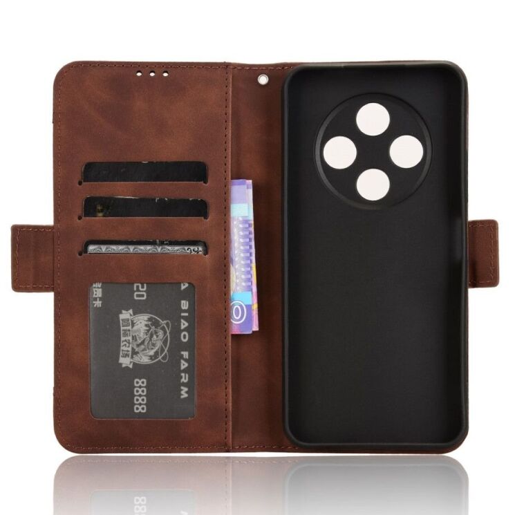 Чехол Deexe Wallet Stand для TECNO Spark 30C - Brown: фото 5 из 7
