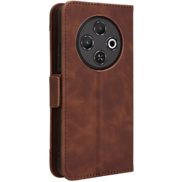 Чехол Deexe Wallet Stand для TECNO Spark 30C - Brown: фото 6 из 7