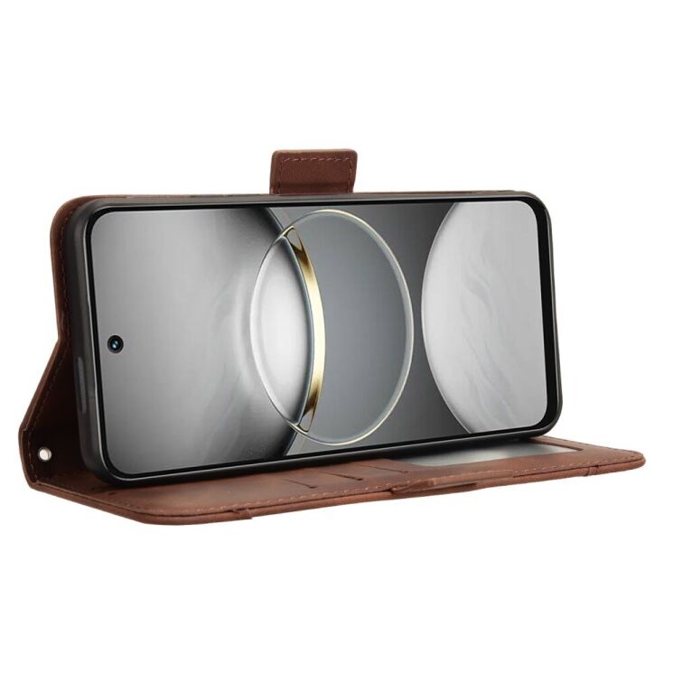 Чехол Deexe Wallet Stand для TECNO Spark 30C - Brown: фото 4 из 7