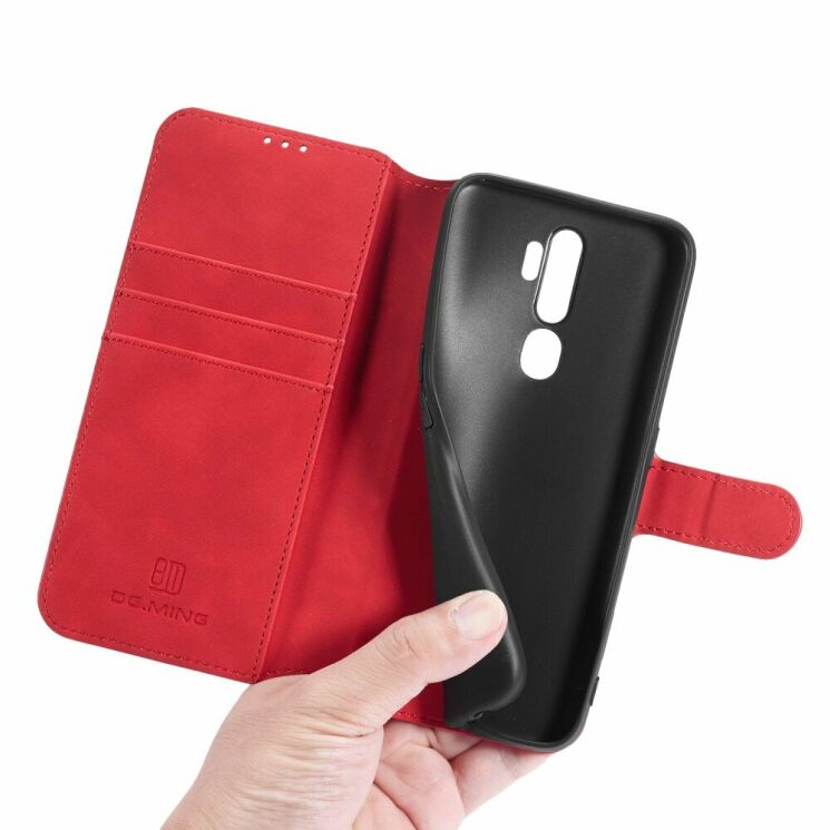 Чехол DG.MING Retro Style для OPPO A5 2020 / A9 2020 - Red: фото 5 из 10