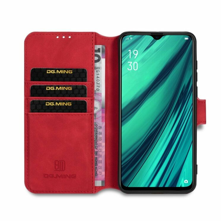 Чехол DG.MING Retro Style для OPPO A5 2020 / A9 2020 - Red: фото 4 из 10