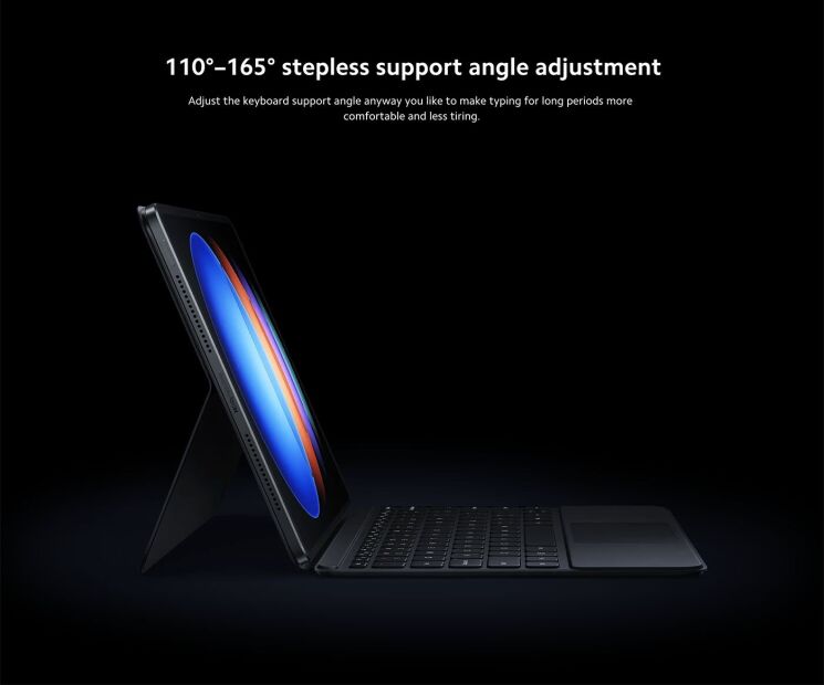 Чохол-клавіатура Touchpad Keyboard для Xiaomi Pad 6S Pro 12.4 (BHR8420GL) - Black: фото 10 з 10