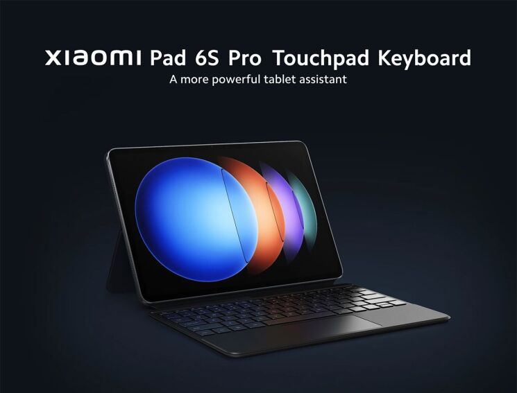 Чохол-клавіатура Touchpad Keyboard для Xiaomi Pad 6S Pro 12.4 (BHR8420GL) - Black: фото 3 з 10