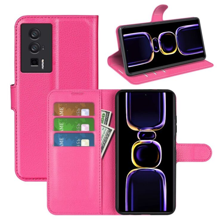 Чохол-книжка Deexe Book Type для Xiaomi Poco F5 Pro / Redmi K60 / Redmi K60 Pro - Rose: фото 6 з 10