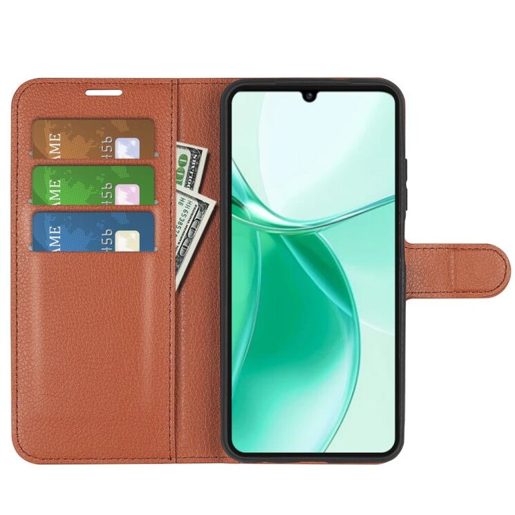 Чехол-книжка Deexe Book Type для ZTE Blade A35 - Brown: фото 2 из 9