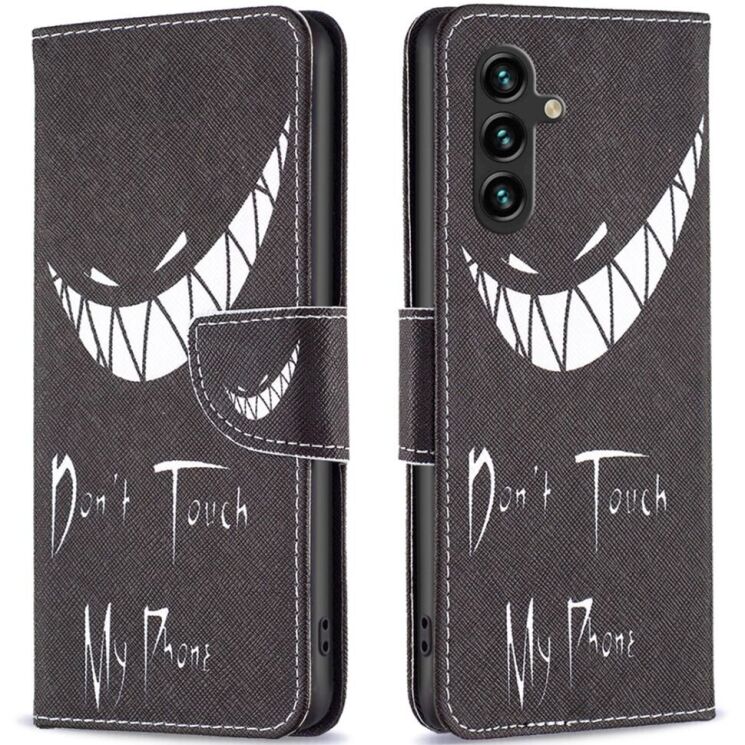 Чехол-книжка Deexe Color Wallet для Samsung Galaxy A05s (A057) - Don't Touch My Phone: фото 1 из 8