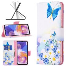 Чехол-книжка Deexe Color Wallet для Samsung Galaxy M33 (M336) - Butterfly and Flowers: фото 1 из 6