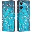 Чехол-книжка Deexe Color Wallet для TECNO Spark Go 2023 (BF7) / POP 7 (BF6) / Infinix Smart 7 (X6515) - Plum Blossom (313924E)